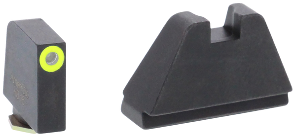 AmeriGlo GL682 Optic Compatible Sight Set for Glock  5XL Tall Green Tritium LumiGreen Outline Front Sight-Black Rear Sight