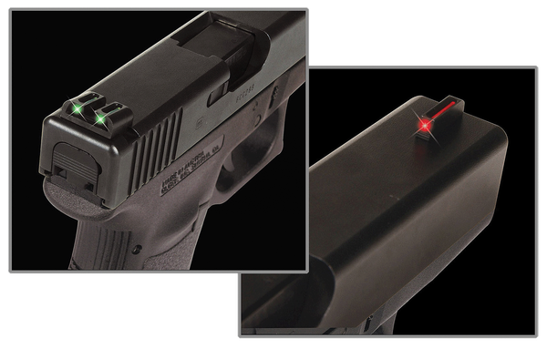 TruGlo TG131G1 Fiber-Optic  Red/Fiber Optic Front Sight-Green/Fiber Optic Rear Sight Glock 17/17L/19