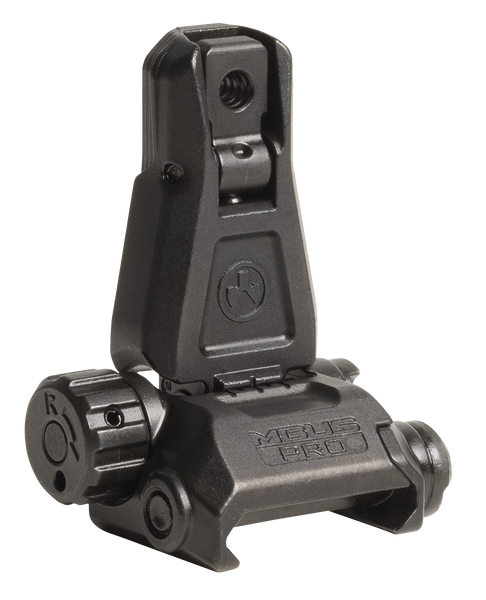 Magpul MAG276-BLK MBUS Pro Sight Rear  QPQ Melonited Steel Construction for AR Platform
