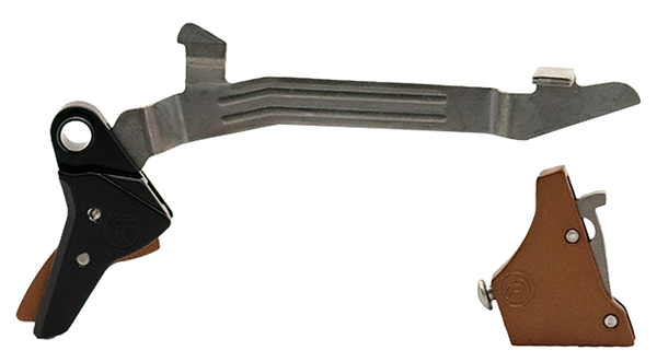 Timney Triggers ALPHAGLOCK34BRNZE Alpha Competition 9mm Luger/40 S&W, Bronze Straight Trigger Compatible w/Most Glock Gen3-4