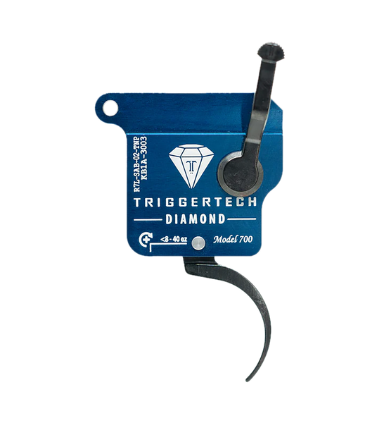 TriggerTech R7LSAB02TNP Diamond  Black Curved Fits Remington 700 Left Hand