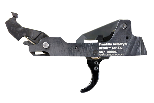 Franklin Armory 0350002BLK  Binary 9mm Black Curved Trigger Fits AK Platform
