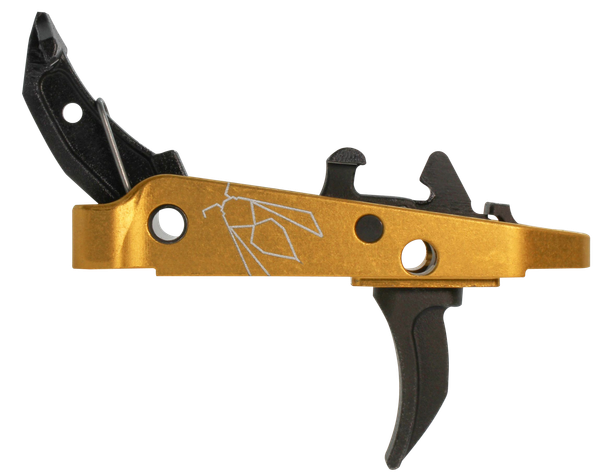 CMC Triggers 47407 Drop-In Yella Jacket Combat Trigger Group 2.0 Single-Stage Curve with 2.50 lbs Draw Weight, Black w/ Yellow Housing