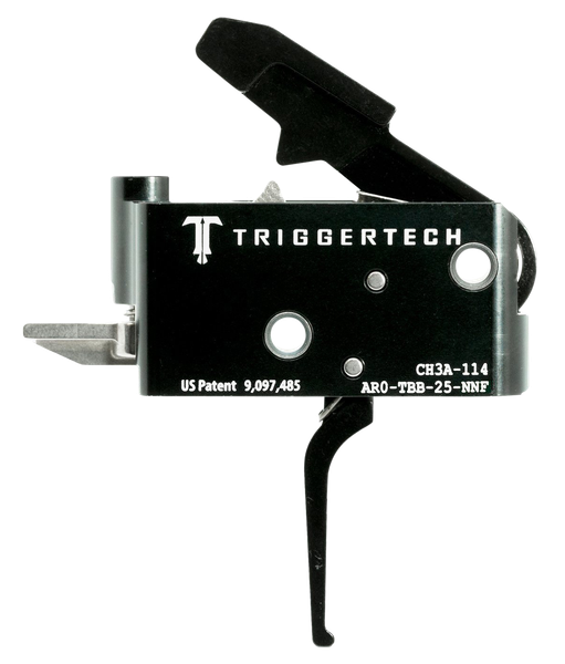 TriggerTech AROTBB25NNF Adaptable Primary Two-Stage Flat Trigger with 2.50-5 lbs Draw Weight for AR-15 Right
