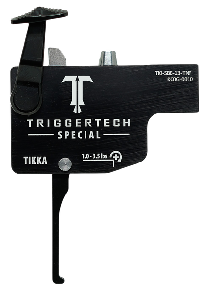 TriggerTech TILSBB13TNF Diamond  Black Flat Lever Fits Tikka Left Hand