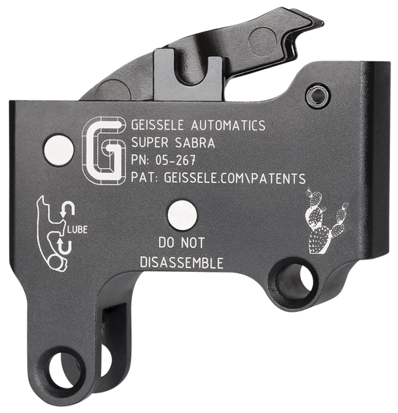 Geissele Automatics 05267 Super Sabra Trigger Pack Two-Stage Curved Trigger with 5.50-7.50 lbs Draw Weight & Black Oxide Finish for IWI Tavor, X95