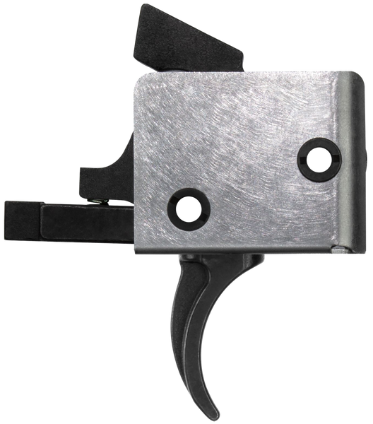 CMC Triggers 92501 Drop-In  Single-Stage Curved Trigger w/ 4-4.50 lbs Draw Weight & Black/Silver Finish