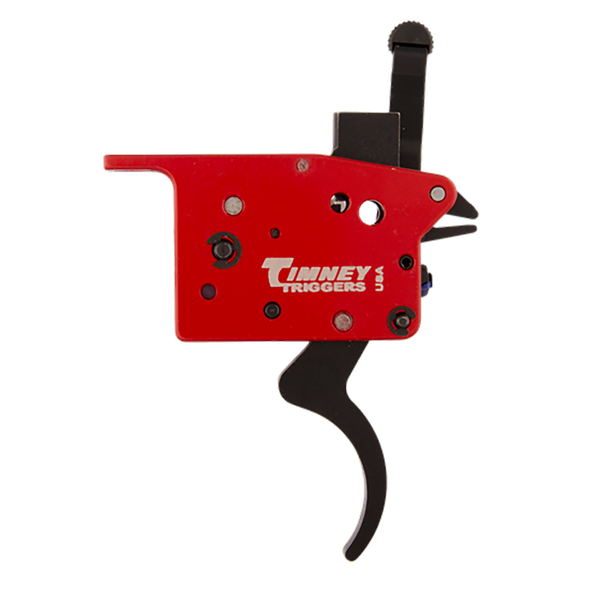 Timney Triggers 307 Featherweight Deluxe  Black/Red Curved Trigger 3 lbs Draw Weight Fits Mosin-Nagant