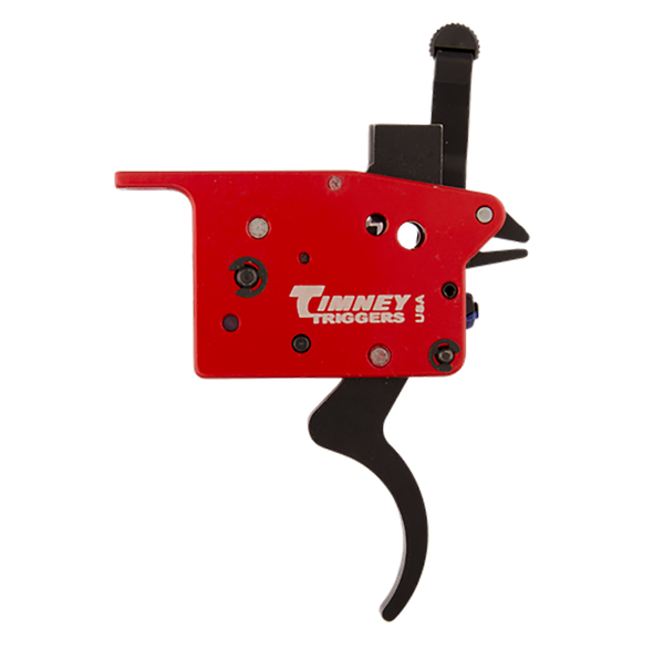 Timney Triggers 307 Featherweight Deluxe  Black/Red Curved Trigger 3 lbs Draw Weight Fits Mosin-Nagant
