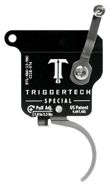 TriggerTech R7LSBS13TBC Special  Single-Stage Traditional Curved Trigger with 1-3.50 lbs Draw Weight for Remington 700 Left