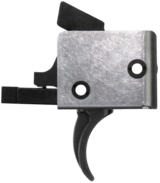 CMC Triggers 95501 Drop-In PCC Single-Stage Curved Trigger w/ 3-3.50 lbs Draw Weight & Black/Silver Finish