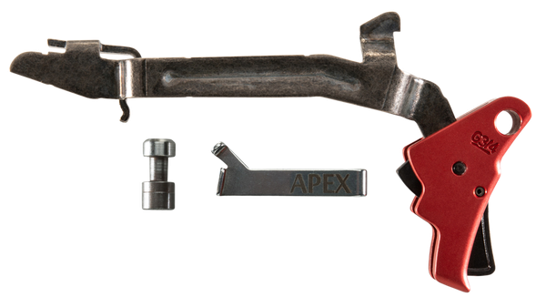 Apex Tactical 102155 Action Enhancement  Red Drop-In Trigger Compatible w/Glock Gen3-4 17/17L/19/22-27/31-35