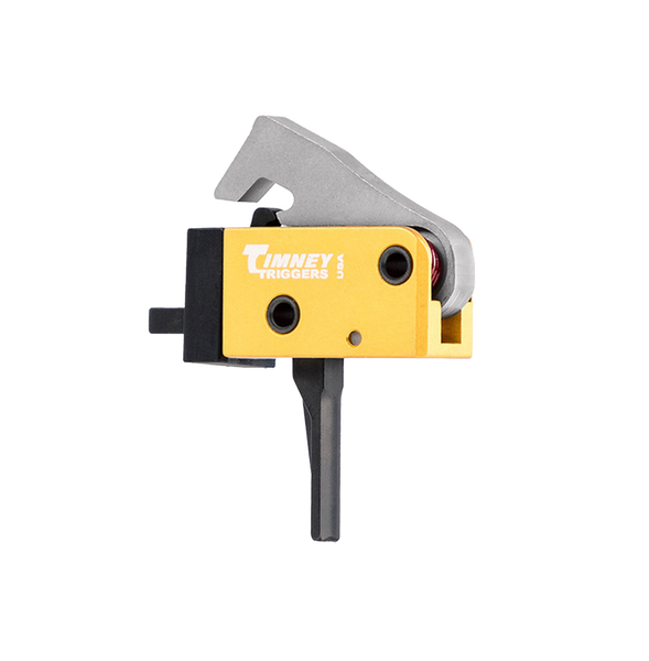 Timney Triggers 681ST PCC Trigger  Single-Stage Straight Trigger with 2.50-3 lbs Draw Weight & Black/Gold Finish for AR-Platform
