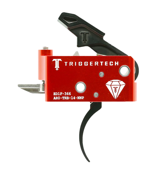 TriggerTech AR0TRB14NNP Diamond  Two-Stage Black Pro Curved Trigger with 1.50-4 lbs Draw Weight for AR-15 Right
