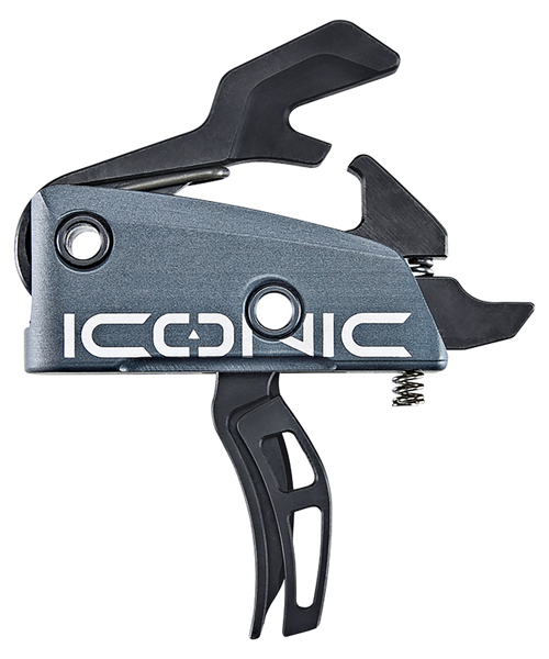 Rise Armament T22GRY Iconic  Two-Stage Curved Trigger with 2 lbs Draw Weight & Graphite Gray Finish for AR-15,AR-10
