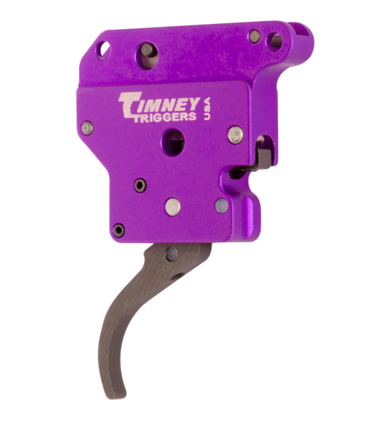 Timney Triggers 502B Benchrest Trigger  Single-Stage Curved Trigger with 3-6 oz Draw Weight & Purple/Black Finish for Remington 700
