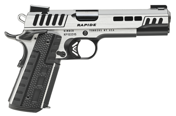 Kimber Mfg.,inc 3000426  Rapide Scorpius 10mm 8+1 5" Black KimPro II w/ Brush Polished Flats Stainless Steel Slide G10 Grip