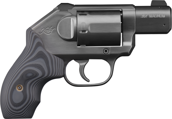 Kimber Mfg, Inc 3400012CA K6S DC *CA Compliant DAO 357 Mag 6 Shot 2" Brushed Black DLC Stainless Steel Barrel & Cylinder, Black DLC Brushed Stainless Steel Frame, G10 Grip, Concealed Hammer