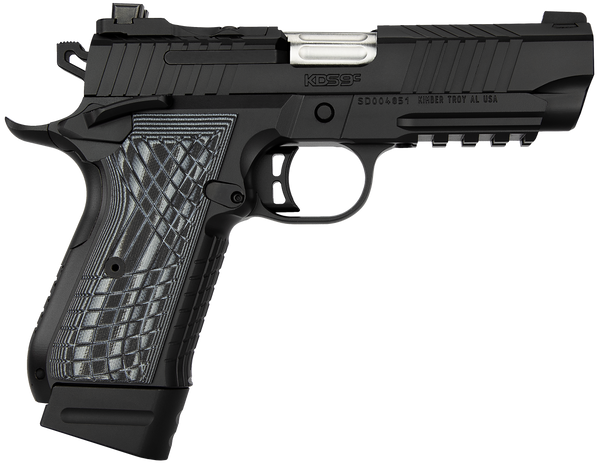 Kimber Mfg.,inc 3100014 KDS9C Rail 9mm 15+1 18+1 4.09" KimPro Black Front and Rear Serrations Stainless Steel G-10 Grip