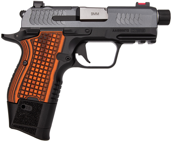 Kimber Mfg.,inc 3600004 CDS9  9mm 15rd 3.64" Black KimPro II Optic Ready Stainless Steel Slide Gray KimPro II G10 Grip
