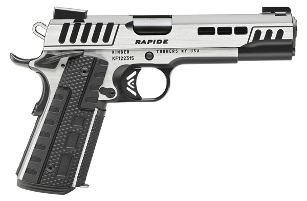 Kimber Mfg.,inc 3000425  Rapide Scorpius 45ACP 8+1 5" Black KimPro II w/ Brush Polished Flats Stainless Steel Slide G10 Grip