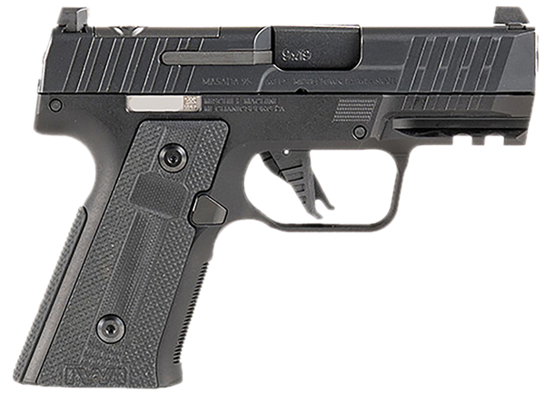 IWI US M9SLIM10CE MASADA Slim Commander Elite Compact Frame 9mm Luger 10+1 3.40" Black Button-Rifled Barrel, Black Optic Ready/Serrated Steel Slide, Black Aluminum Frame w/Picatinny Rail, Polymer Grip