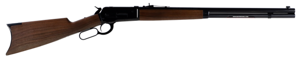 Winchester Repeating Arms 534175171 Model 1886 Short Rifle 45-90 Win 8+1 24" Brushed Polish Blued Sporter Barrel, Drilled & Tapped Steel Receiver, Grade I Satin Walnut Straight Grip Stock