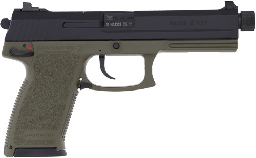 HK MARK 23 V1 DA/SA 45ACP 5.87" BBL 2-12RD BLACK/GREEN
