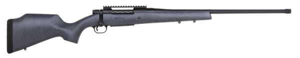 Mossberg 28102 Patriot Long Range Hunter 300 Win Mag Caliber with 3+1 Capacity, 24" Threaded/Fluted Barrel, Matte Blued Metal Finish & Sniper Gray Fixed Monte Carlo Stock Right Hand (Full Size)