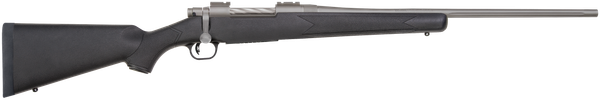 Mossberg 28009 Patriot  Full Size 270 Win 5+1 22" Stainless Cerakote Fluted Barrel, Stainless Cerakote Receiver Drilled & Tapped, Black Fixed Synthetic Stock, Right Hand