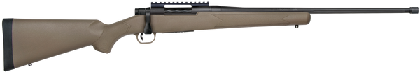 Mossberg 28253 Patriot Predator Full Size 22-250 Rem 5+1 22" Matte Blued Fluted Threaded Barrel, Matte Blued Stainless Steel Receiver w/Picatinny Rail, Flat Dark Earth Fixed Synthetic Stock