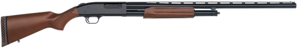 Mossberg 50120 500 All Purpose Full Size 12 Gauge Pump 3" 5+1 28" Blued Vent Rib Barrel, Blued Integral Scope Mount Steel Receiver, Fixed Hardwood Stock, Right Hand, Accu-Set Chokes