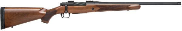 Mossberg 28043 Patriot  Full Size 450 Bushmaster 4+1 20" Matte Blued Fluted Threaded Barrel, Drilled & Tapped Matte Blued Stainless Steel Receiver, Walnut Fixed Stock, Right Hand