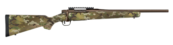 Mossberg 28278 Patriot  Compact 6.5 Creedmoor 4+1 18" Patriot Brown Cerakote Threaded Bull Barrel, Patriot Brown Cerakote Steel Receiver w/Picatinny Rail, MultiCam Fixed Synthetic Stock