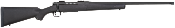 Mossberg 28118 Patriot  Full Size 300 Win Mag 3+1 24" Matte Blued Fluted Threaded Barrel, Drilled & Tapped Matte Blued Stainless Steel Receiver, Black Fixed Synthetic Stock, Right Hand