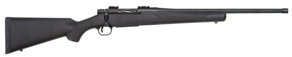 Mossberg 28013 Patriot  Full Size 450 Bushmaster 4+1 20" Matte Blued Fluted Threaded Barrel, Drilled & Tapped Matte Blued Stainless Steel Receiver, Black Fixed Synthetic Stock, Right Hand