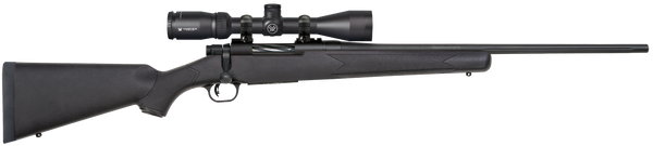 Mossberg 28001 Patriot  6.5 Creedmoor Caliber with 5+1 Capacity, 22" Fluted Barrel, Matte Blued Metal Finish & Black Synthetic Stock Right Hand (Full Size) Includes Vortex Crossfire II 3-9x40mm Scope