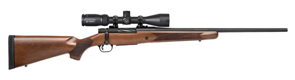 Mossberg 28213 Patriot  Full Size 400 Legend 4+1 20" Matte Blued Fluted Threaded Barrel, Drilled & Tapped Matte Blued Stainless Steel Receiver, Walnut Fixed Wood Stock 3-9x40mm Duplex, Right Hand