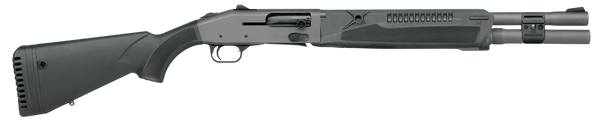 Mossberg 85170 940 Pro 12 Gauge 7+1 18.50" Tungsten Gray Cerakote Barrel, Tungsten Gray Cerakote Aluminum Drilled & Tapped Receiver, Black Fixed Synthetic Stock