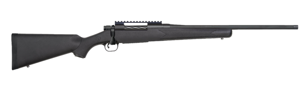 Mossberg 28235 Patriot Carbine 7mm PRC 3+1 20" Matte Blued Threaded Bull Barrel, Matte Blued Picatinny Rail Receiver, Black Fixed Synthetic Stock