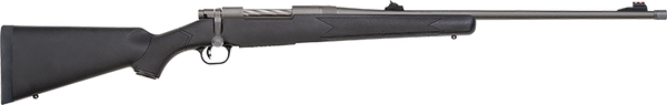 Mossberg 28136 Patriot  Full Size 338 Win Mag 3+1 24" Stainless Cerakote Threaded Barrel, Drilled & Tapped Cerakote Stainless Steel Receiver, Black Fixed Synthetic Stock, Right Hand