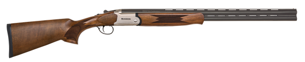 Mossberg 75477 Silver Reserve Bantam Youth 20 Gauge Break Open 3" 2rd 26" Matte Blued Over/Under Vent Rib Barrel, Satin Silver Stainless Steel Engraved Receiver, Fixed Black Walnut Stock, Right Hand