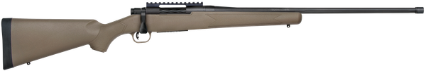 Mossberg 28090 Patriot Predator Full Size 6.5 PRC 4+1 24" Matte Blued Fluted Threaded Barrel, Matte Blued Stainless Steel Receiver w/Picatinny Rail, Flat Dark Earth Fixed Synthetic Stock, Right Hand