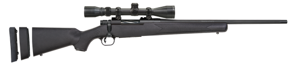 Mossberg 27840 Patriot Super Bantam 243 Win Caliber with 5+1 Capacity, 20" Fluted Barrel, Matte Blued Metal Finish & Black Synthetic Stock Right Hand (Youth) Include 3-9x40mm Scope