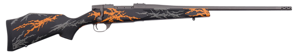 Weatherby VYH65CMR2B Vanguard Compact Hunter 6.5 Creedmoor 4+1 20", Tungsten Gray Barrel/Rec, Black w/Gray & Orange Sponge Accents Monte Carlo Stock, Accubrake Muzzle Brake