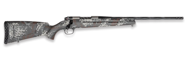 Weatherby MBP01N270NR3B Mark V Capra 270 Win 2+1 21" Graphite Black Cerakote Fluted Threaded Barrel Titanium Receiver Drilled & Tapped Receiver Exposed Carbon w/Gray, White & Rust Sponge Accents Fixed