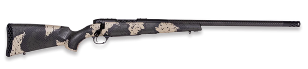 Weatherby MGS01N300PR4B Mark V Backcountry Guide 300 PRC 3+1 22" Carbon Fiber Fluted Threaded Barrel, Black Cerakote Steel Drilled & Tapped Receiver, Black w/Olive Green & Backpack Accents Fixed Peak