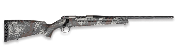 Weatherby MBP01N65CMR19B Mark V Capra 6.5 Creedmoor 2+1 17" Graphite Black Cerakote Fluted Threaded Barrel, Titanium Drilled & Tapped Receiver, Exposed Carbon w/Gray, White & Rust Sponge Accents Fixed