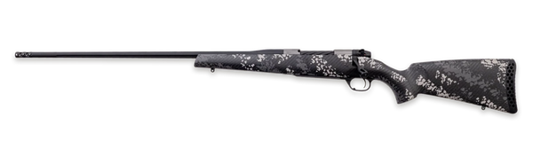 Weatherby MBT20N7MMPL6B Mark V Backcountry Guide TI 7mm PRC 3+1 24" Graphite Black Cerakote Fluted Threaded Barrel, Titanium Drilled & Tapped Receiver, Black w/Carbide Black Accents Fixed Peak 44 Blac