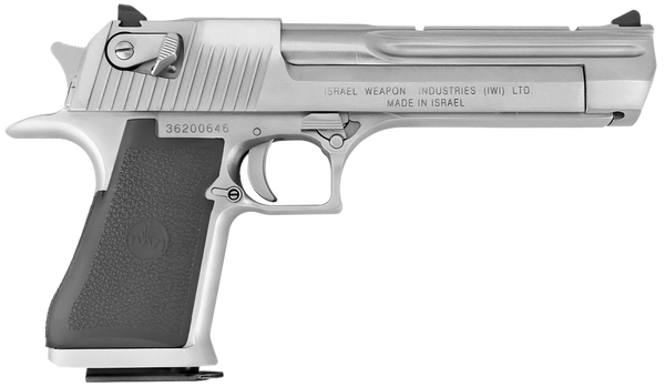 Magnum Research DE44CABC Desert Eagle Mark XIX *CA Compliant 44 Rem Mag 6" 8+1 Brushed Chrome Carbon Steel Frame & Cylinder Black Polymer Grip